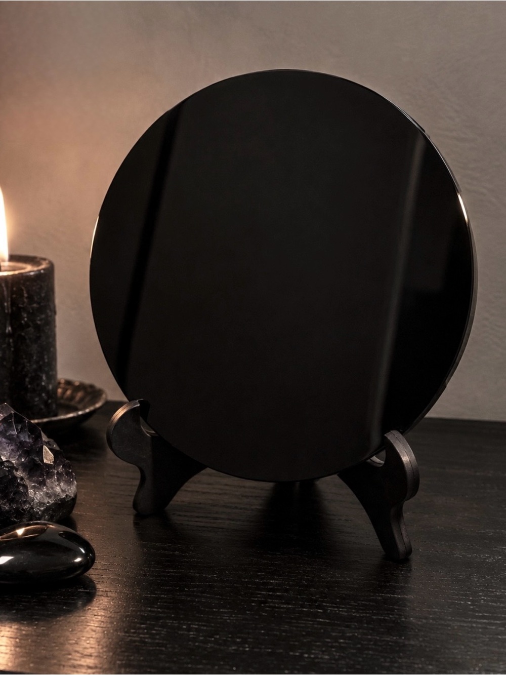 NEW AAA Premium XL Black Obsidian Crystal Scrying Mirror